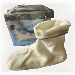 My Bliss Soothing Spa Boots Aromatherapy Microwaveable White Gift Heated Booties